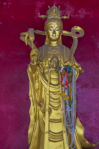 Phuket Thailandia Ottobre Statua All Interno Del Tempio Wat Chalong — Foto Stock