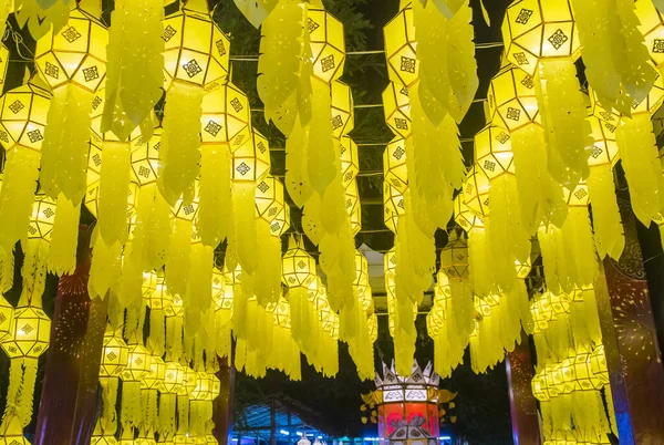 Chiang Mai Thailand Nov Kleurrijke Lantaarns Een Tempel Ciang Mai — Stockfoto