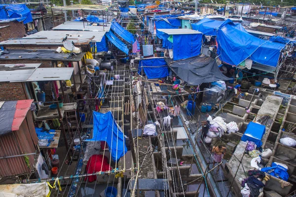 뭄바이 뭄바이에서 2019 Dhobi Ghat 000 이상의 사람들 일하는 뭄바이의 — 스톡 사진