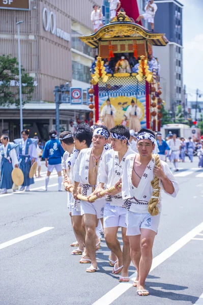 Kyoto Julho Participantes Gion Matsuri Kyoto Japão Julho 2019 Gion — Fotografia de Stock