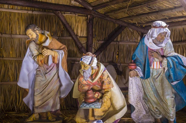 Macau Dec Outdoor Nativity Kohtaus Elämän Kokoisia Hahmoja Asennus Macaossa — kuvapankkivalokuva