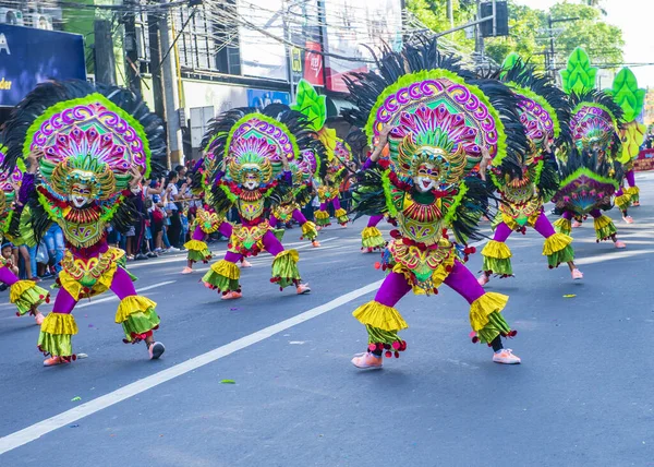 Bacolod Filipijnen Okt Deelnemers Aan Het Masskara Festival Bacolod Filipijnen — Stockfoto