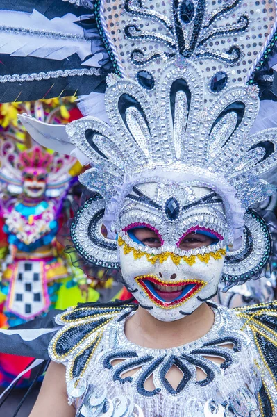 Bacolod Filipijnen Okt Deelnemer Aan Het Masskara Festival Bacolod Filipijnen — Stockfoto