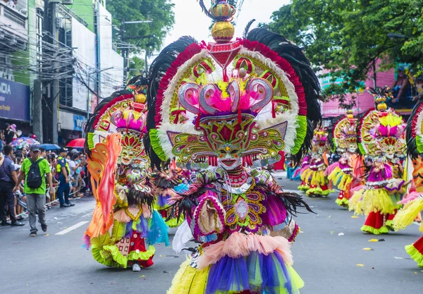 Bacolod Filipinler Ekim 2019 Bacolod Filipinler Düzenlenen Masskara Festivali Katılımcıları — Stok fotoğraf