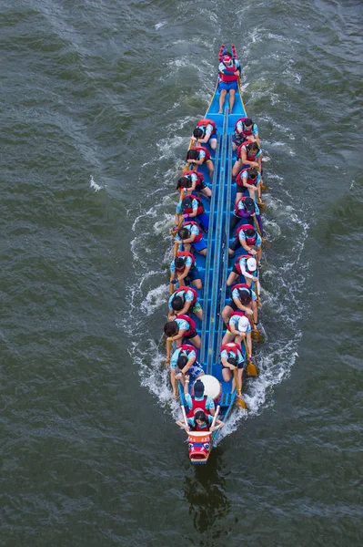 Taipei Taiwan Juni Drachenboot Mannschaftsrennen Während Des Taipei Drachenboot Festivals — Stockfoto