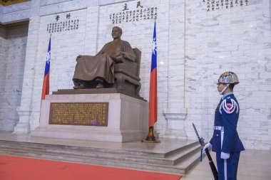 Taipei, Tayvan - 27 Aralık - Taipei Tayvan 'daki Ulusal Chiang Kai-shek Anıt Salonu 27 Aralık 2017' de yapıldı.