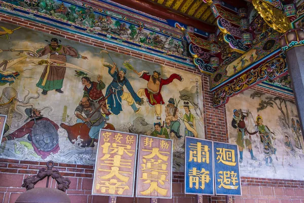 Taipei Taiwan Oct Mural Templo Baoano Dalongdong Taipei Taiwan Outubro — Fotografia de Stock