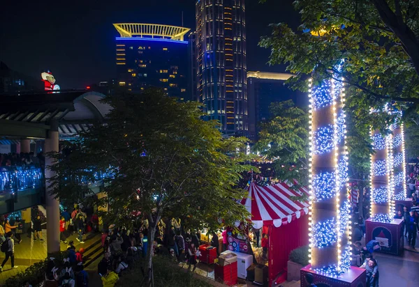 Taipei Taiwan Dec Christmas Lights Decorations Downtown Taipei Taiwan December — Stock Photo, Image