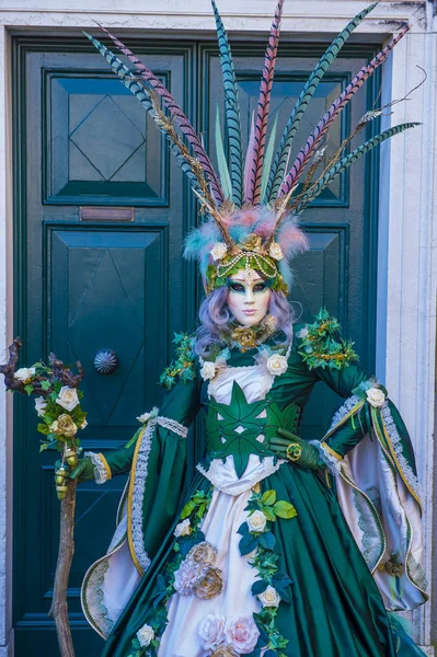 Venise Italie Février Participant Carnaval Venise Venise Italie Février 2019 — Photo