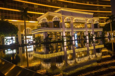 Macau - 30 Aralık 2019 'da Macau' daki Wynn Otel ve Kumarhanesi. Otelin 594 odası vardır ve 2006 yılında açılmıştır..
