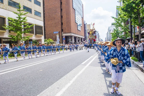 Kyoto Julio Participantes Gion Matsuri Kyoto Japón Julio 2019 Gion —  Fotos de Stock