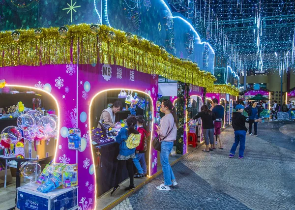 Macau Dec Mercado Natal Praça Tap Seac Macau Dezembro 2019 — Fotografia de Stock