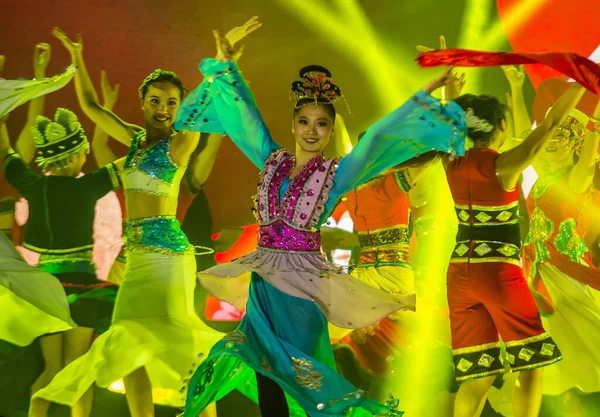 Manila Philippines Jan Chinese Folk Dance Chinatown Manila Philippines Chinese — Zdjęcie stockowe