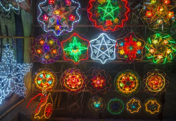 Manila Filippine Dec Lanterne Colorate Mercatino Natale Nella Città Las Immagini Stock Royalty Free
