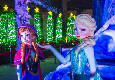 TAIPE , TAIWAN - DEC 11 : Display for the movie Frozen in Taipei Taiwn on December 11 2017. Frozen is an American computer-animated musical fantasy film 