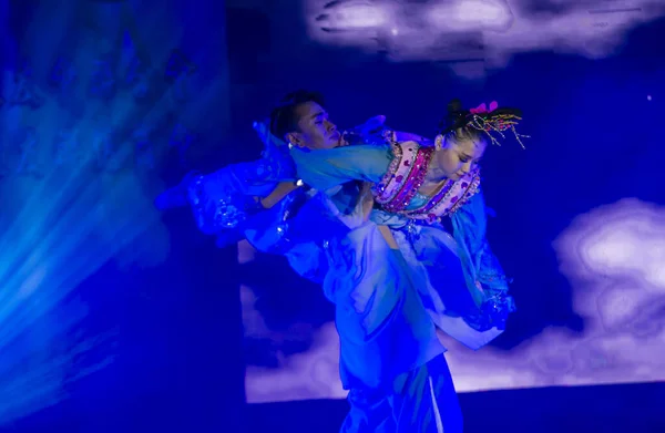 Manila Filippine Gennaio Danza Popolare Cinese Chinatown Manila Nelle Filippine — Foto Stock