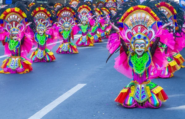 Bacolod Filipijnen Okt Deelnemers Aan Het Masskara Festival Bacolod Filipijnen — Stockfoto