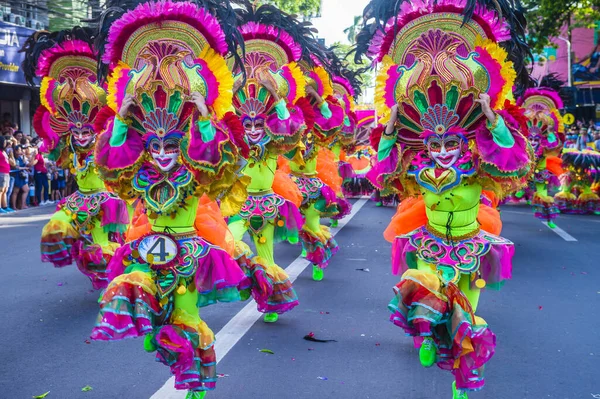 Bacolod Filipinas Oct Participantes Festival Masskara Bacolod Filipinas Octubre 2019 —  Fotos de Stock