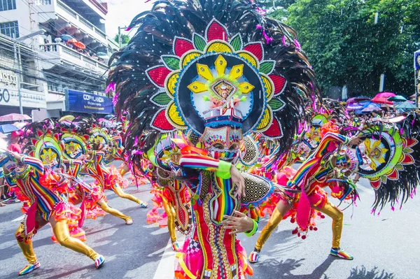 Bacolod Filipinler Ekim 2019 Bacolod Filipinler Düzenlenen Masskara Festivali Katılımcıları — Stok fotoğraf