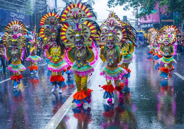 Bacolod Fülöp Szigetek Okt Bacolod Fülöp Szigeteki Masskara Fesztivál Résztvevői — Stock Fotó