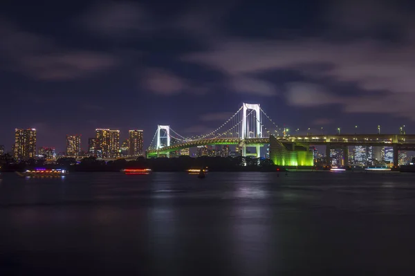 Tokio Sierpnia Widok Nocny Rainbow Bridge Tokio Japonii Sierpniu 2018 — Zdjęcie stockowe