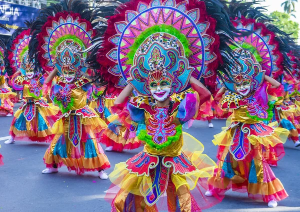 Bacolod Filipinler Ekim 2019 Bacolod Filipinler Düzenlenen Masskara Festivali Katılımcıları - Stok İmaj