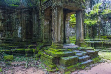 Siem Reap, Kamboçya - 15 Ekim: Ta Prohm Tapınağı Angkor Thom, 15 Ekim 2017 üzerinde Kamboçya Siem Reap, Angkor Thom Khmer İmparatorluğu'nun son ve sermaye city oldu.