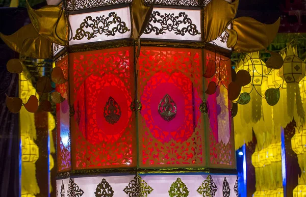 Chiang Mai Thailandia Nov Lanterne Colorate Tempio Ciang Mai Thailandia — Foto Stock