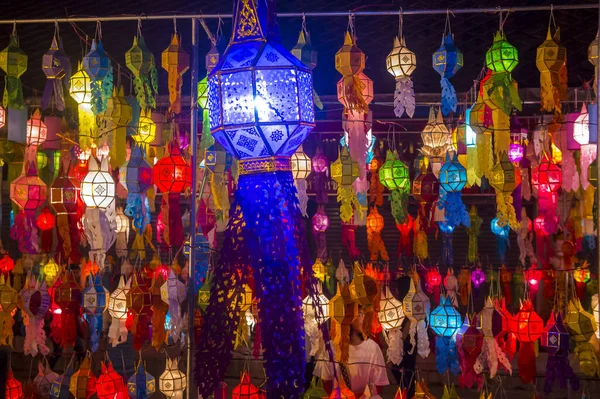Chiang Mai Thailand Nov Lanternas Coloridas Templo Ciang Mai Tailândia — Fotografia de Stock