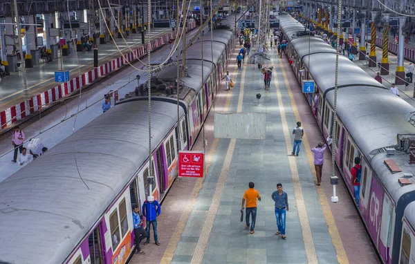 Mumbai India Ago Ferrocarril Suburbano Mumbai India Agosto 2019 Ferrocarril —  Fotos de Stock