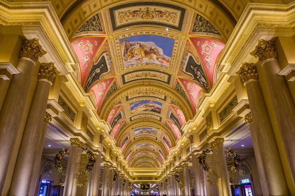 Macau Januar Das Innere Des Venezianischen Hotels Und Casinos Macau — Stockfoto