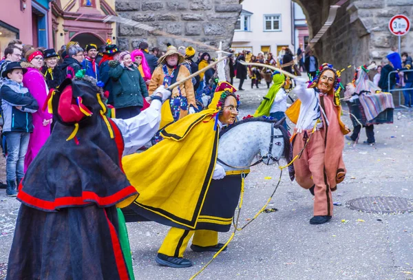 Rottweil Alemania Feb Participantes Carnaval Rottweil Rottweil Alemania Febrero 2020 — Foto de Stock