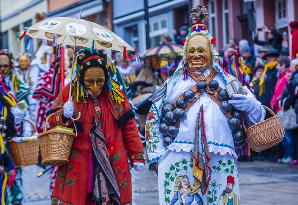 Rottweil Alemania Feb Participantes Carnaval Rottweil Rottweil Alemania Febrero 2020 — Foto de Stock