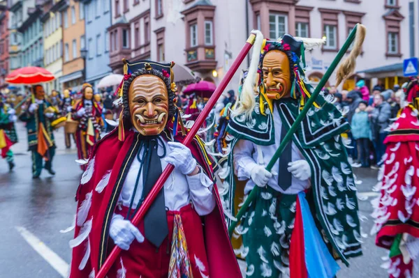 Rottweil Germany Feb Participants Rottweil Carnival Rottweil Germany February 2020 — ストック写真