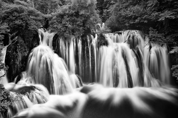 Waterfall Una river in Martin brod / Bosnia and Herzegovina — Stock Photo, Image