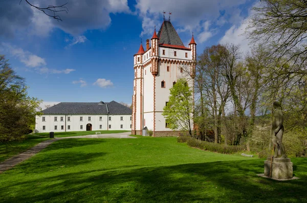 Bílý Hrad Vodní Věží Hradec Nad Moravicí Česká Republika Royalty Free Stock Obrázky