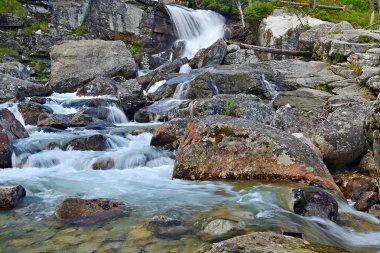 Şelale soğuk Creek, yüksek Tatras, Slovakya