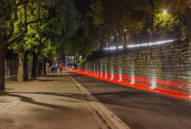 Yüzme seafront, Koper, Slovenya