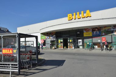 Opava, Çek Cumhuriyeti, 31 Mart 2017, Billa supermarekt editör fotoğrafı, Opava, Çek Cumhuriyeti