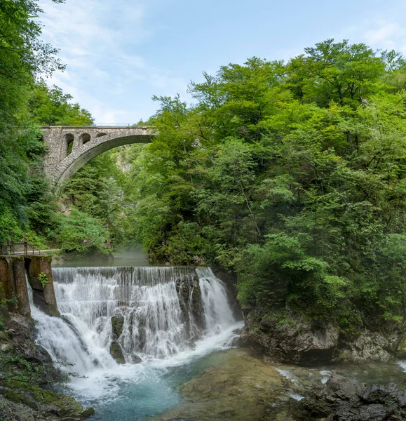 スロベニアのラドヴナ川のビンガー峡谷 — ストック写真