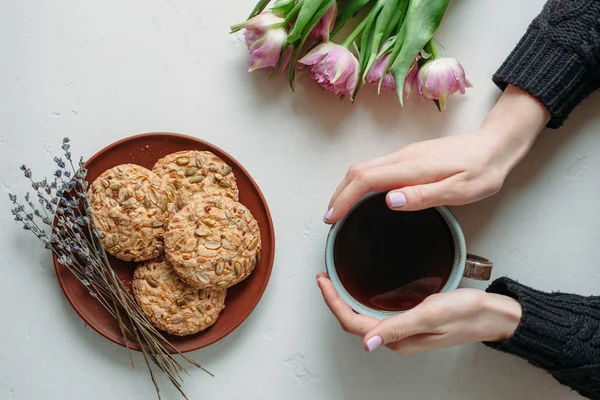 Obchody Dnia Marca Dzień Valentine Wiosna Kwiaty — Zdjęcie stockowe