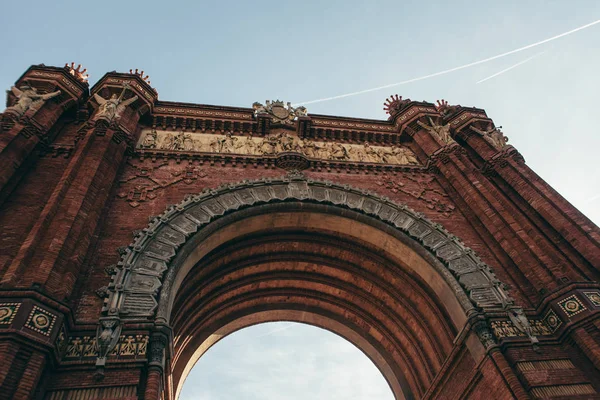 Trip Triumphal Arch Barcelona Spain — Stock Photo, Image