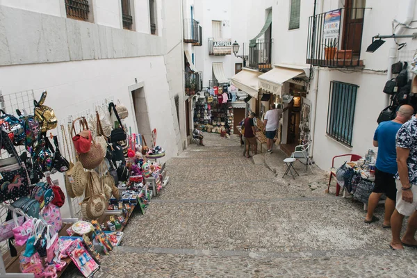 Calles Del Casco Antiguo Peniscola España —  Fotos de Stock