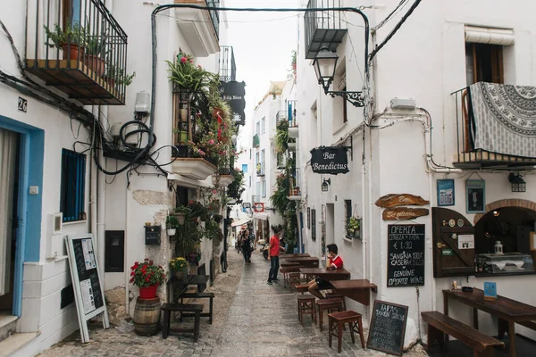 Calles Del Casco Antiguo Peniscola España — Foto de Stock