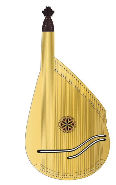 Bandura, traditional ukrainian musical instrument Stock Vector