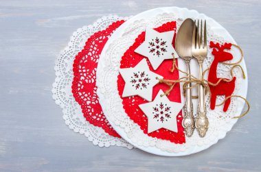 Tatil tablo Noel için hizmet.