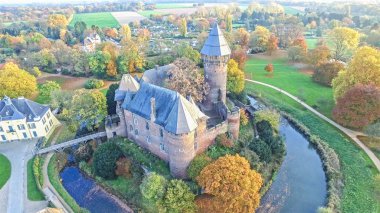 Ortaçağ Kalesi Kinn Krefeld hava