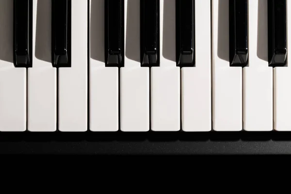 Tastiera del pianoforte da vicino — Foto Stock