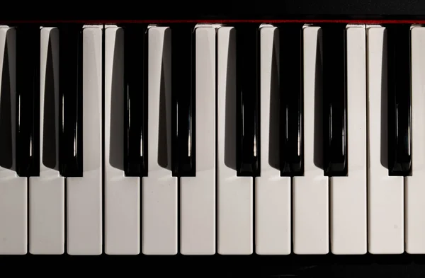 Tastiera del pianoforte da vicino — Foto Stock