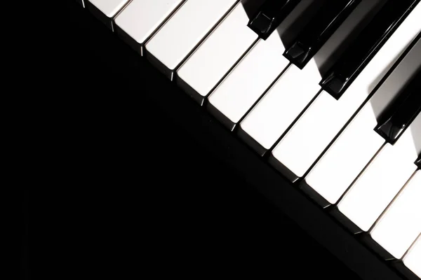 Tastiera del pianoforte da vicino — Foto Stock